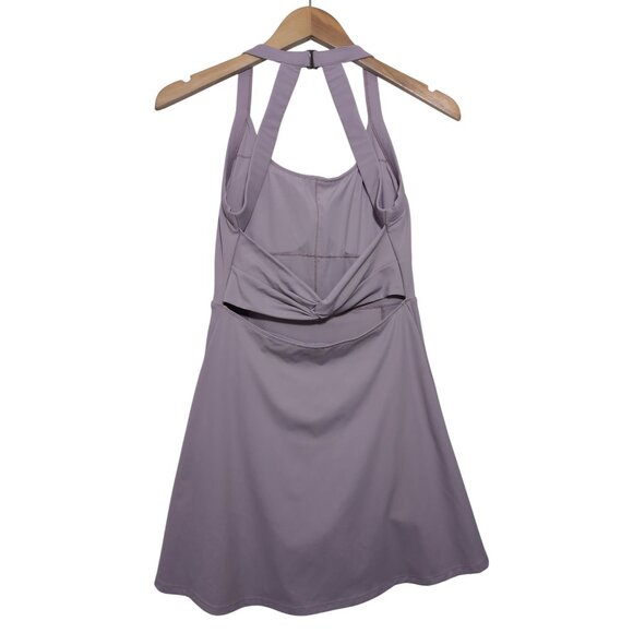 Performance Activewear Dress Peekaboo‎ Shorts Womens S Purple Backless Twisted - Picture 2 of 9